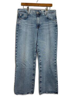 AG Adriano Goldschmied Brinley Crop Jeans Size 32 Light Wash
